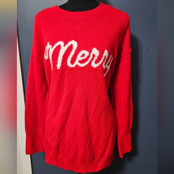 CeCe Sweaters - CeCe Plush Merry Sweater Plus Size 1X